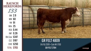 Lot #133 - GR FELT 4809