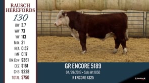 Lot #130 - GR ENCORE 5189