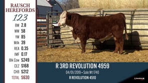 Lot #123 - R 3RD REVOLUTION 4959