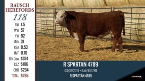 Lot #118 - R SPARTAN 4789