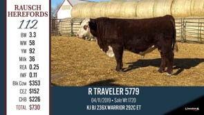 Lot #112 - R TRAVELER 5779