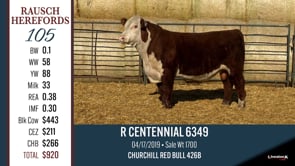 Lot #105 - R CENTENNIAL 6349