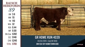 Lot #89 - GR HOME RUN 4039