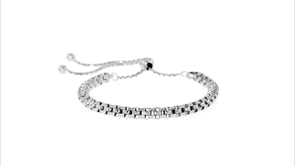 Italian Sterling Silver Mesh Bolo Bracelet