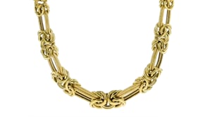 14kt Yellow Gold Byzantine and Double-Link Necklace