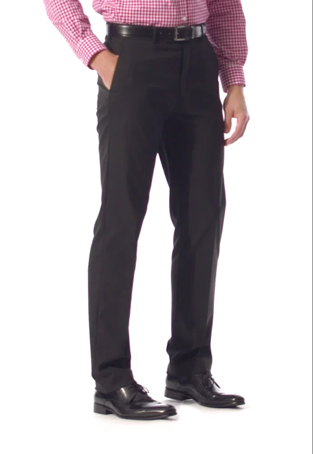 Uniforms Canada. Monaco Tailored Fit Pants, Black - Mens Suit