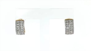 1.00 ct. t.w. Diamond Huggie Hoop Earrings in 14kt Yellow Gold
