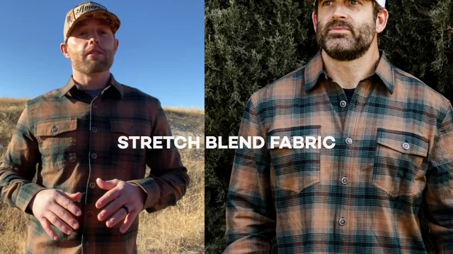 Men's Orange Flannel - Made from Highly Breathable Stretch Fabric