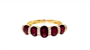 2.60 ct. t.w. Ruby and .11. ct. t.w. Diamond Ring in 14kt Yellow Gold