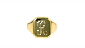 14kt Yellow Gold Personalized Signet Ring