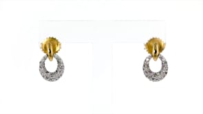 40 ct. t.w. Diamond Doorknocker Drop Earrings in 14kt Two-Tone Gold