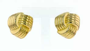 Italian 18kt Gold Over Sterling Love Knot Earrings