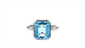 4.70 Carat Sky Blue Topaz Ring in Sterling Silver