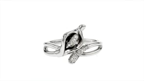 10 ct. t.w. Diamond Lily Ring in Sterling Silver