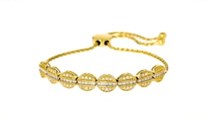 50 ct. t.w. Diamond Bolo Bracelet in 18kt Gold Over Sterling