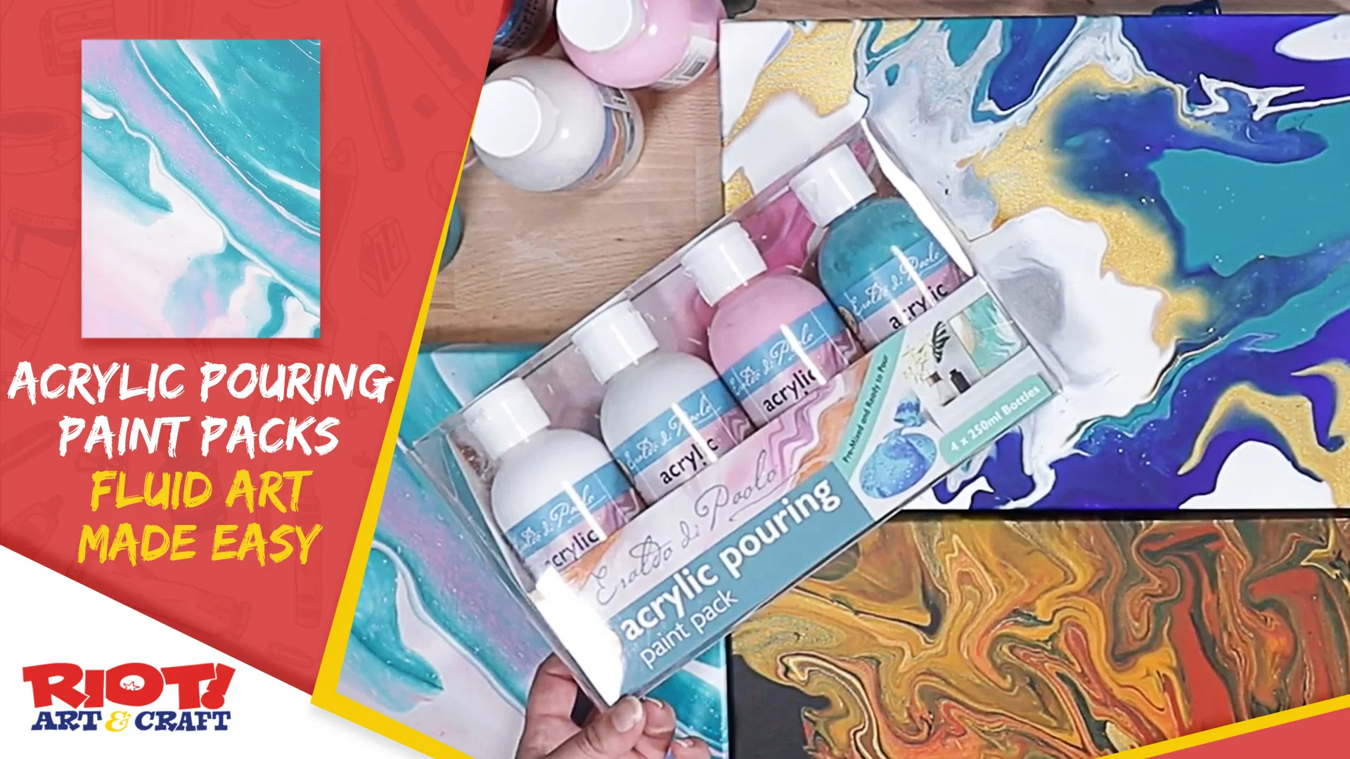 Acrylic Pouring Paint Packs - Fluid Art Made EASY on Vimeo