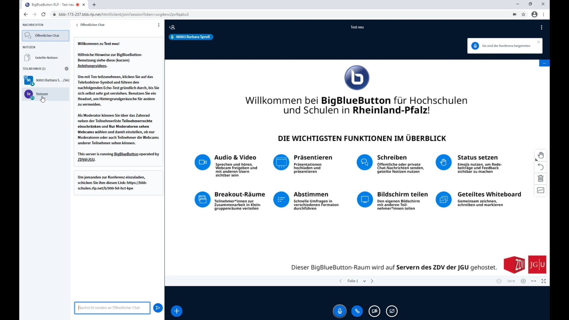 BBB - Konferenz Starten Und Beenden On Vimeo