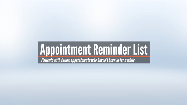 Appointment Reminder List