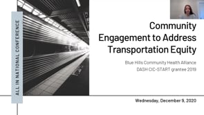 AINM 2020: Community Engagement to Address Transportation Equity
