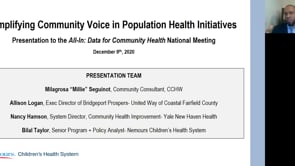 AINM 2020: Amplifying Community Voice in Population Health Initiatives