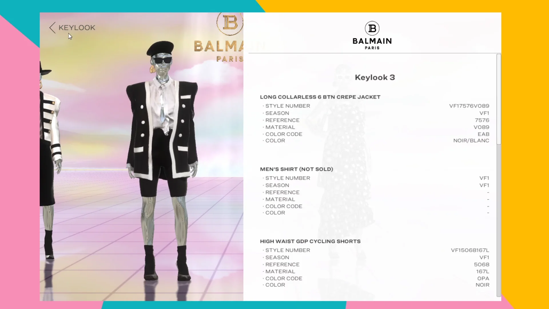 Balmain virtual discount show