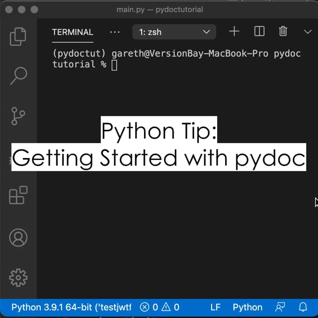 Python Tip: Getting started with pydoc