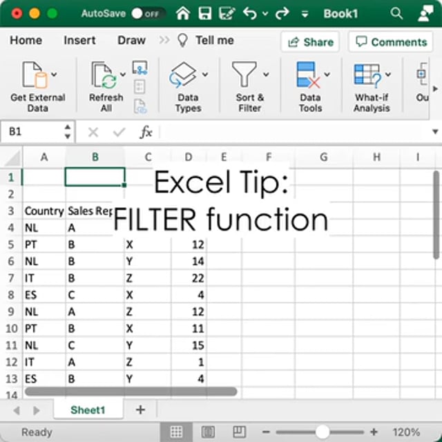 Excel Tip: FILTER function