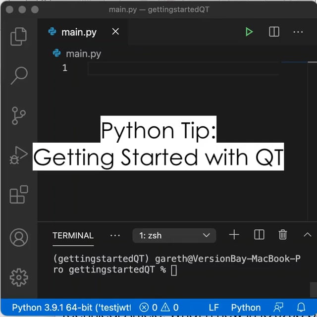 Python Tip: Getting started with QT