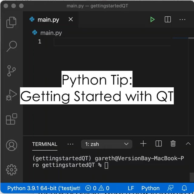 Python Tip: Getting started with QT