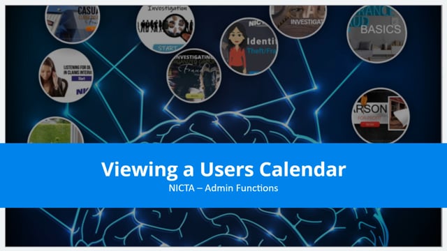 Administrative Function: Viewing a Users Calendar