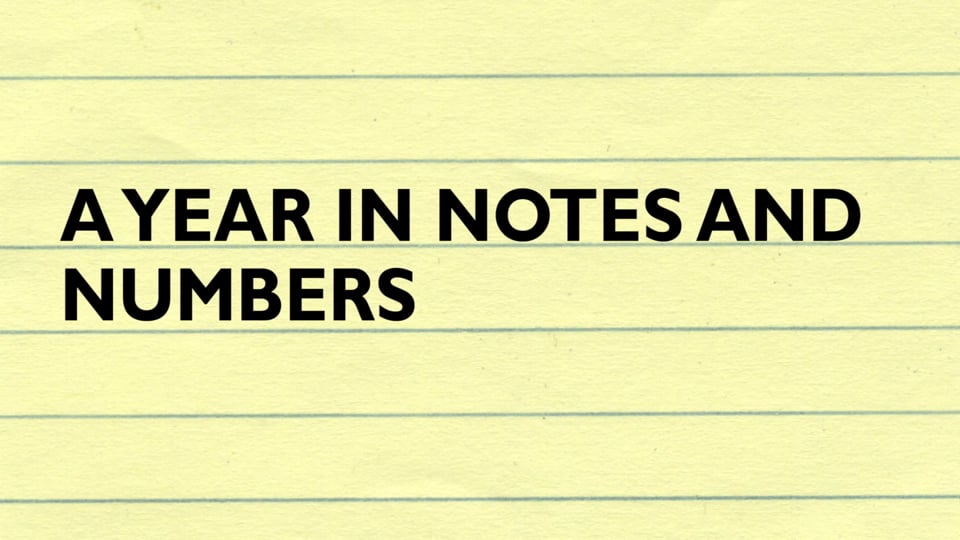 A Year in Notes and Numbers