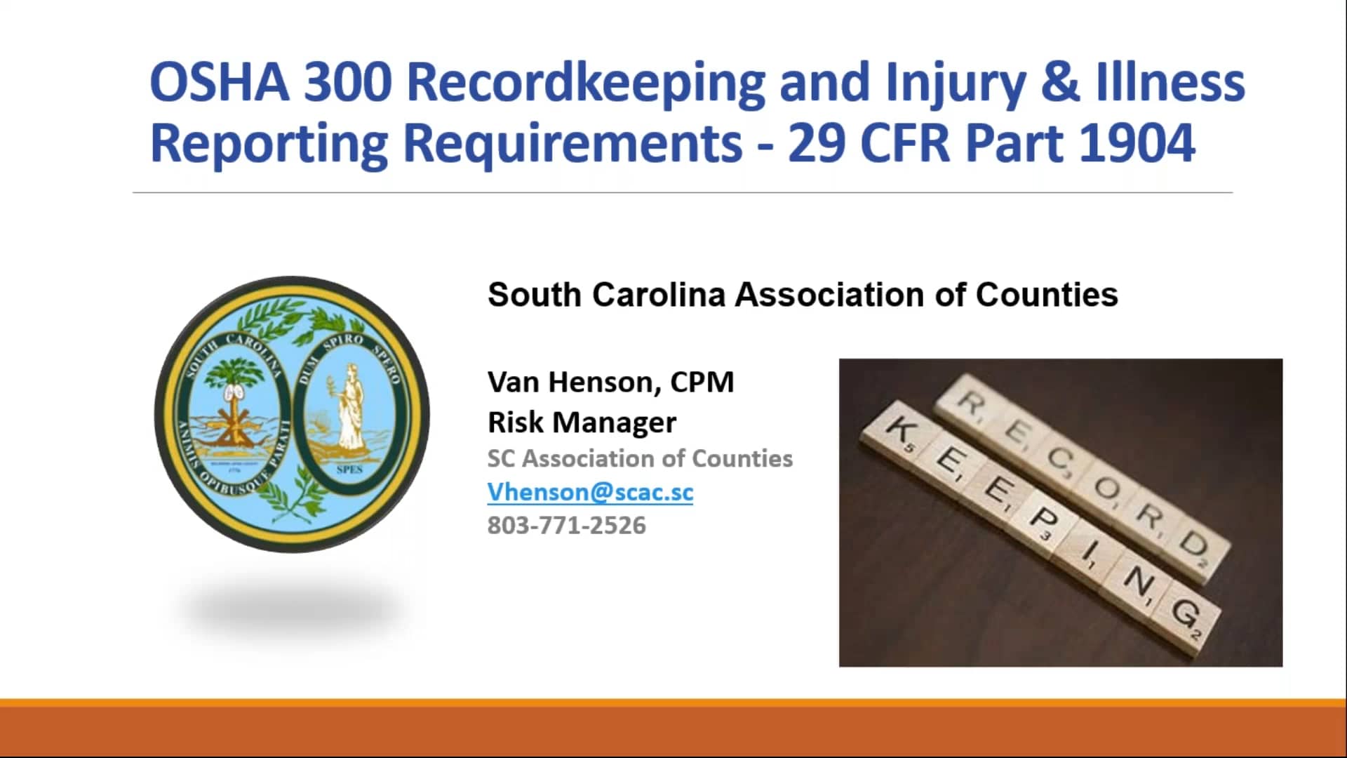 OSHA 300 Recordkeeping and Injury & Illness Reporting Requirements on Vimeo