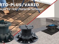 Die Stellf&amp;uuml;&amp;szlig;e Porto-PLUS und Porto-PLUS VARIO von Terrassenmeister sind das ideale Tr&amp;auml;gersystem f&amp;uuml;r alle Terrassen ( Holz oder Keramikplatten)&amp;hellip;