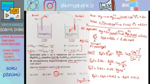 soru çözümü elektrokimya