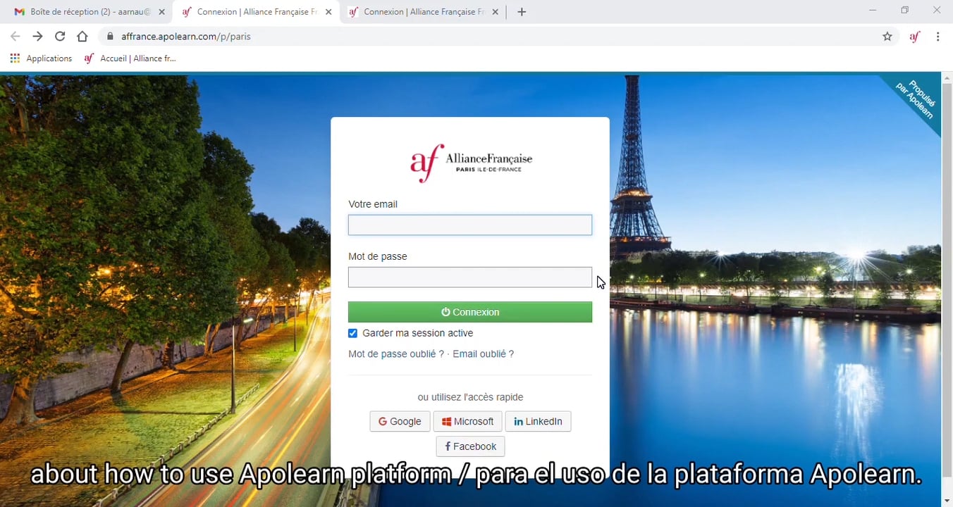 Se connecter à Apolearn - FR/EN/ES | Videos & Movies on Vimeo
