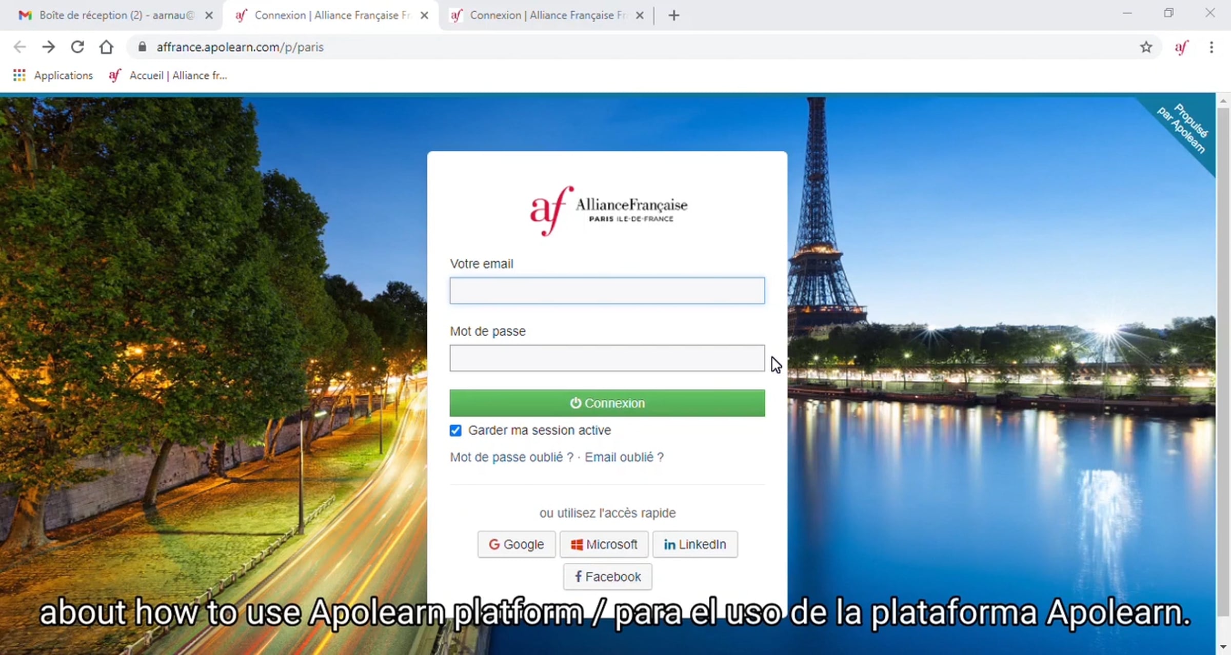 Se connecter à Apolearn - FR/EN/ES | Videos & Movies on Vimeo