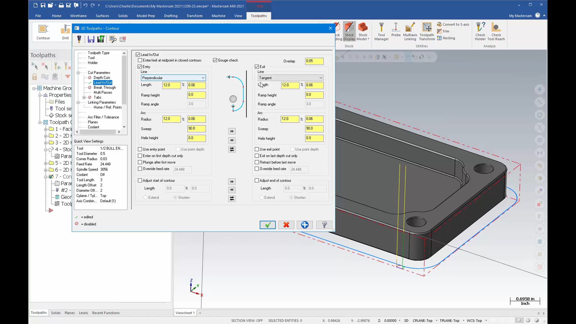 2D Mill Toolpaths