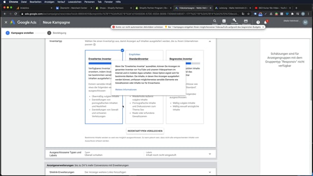 Conversion Kampagnen auf YouTube