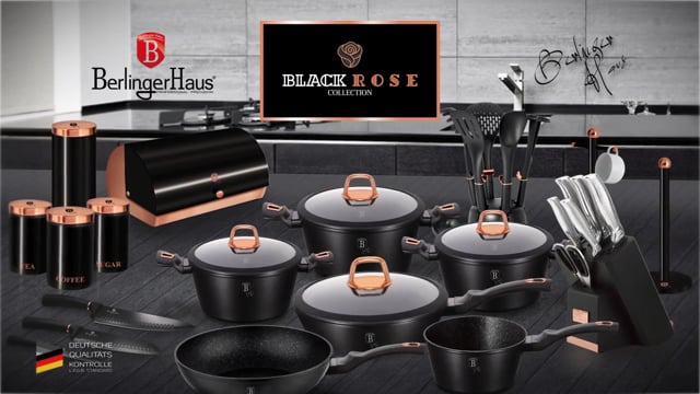 Black Rose Collection Cookware Set // 10pcs video thumbnail