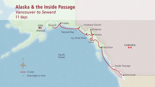 Alaska & the Inside Passage - Itinerary - Vancouver, British Columbia to  Seward, Alaska