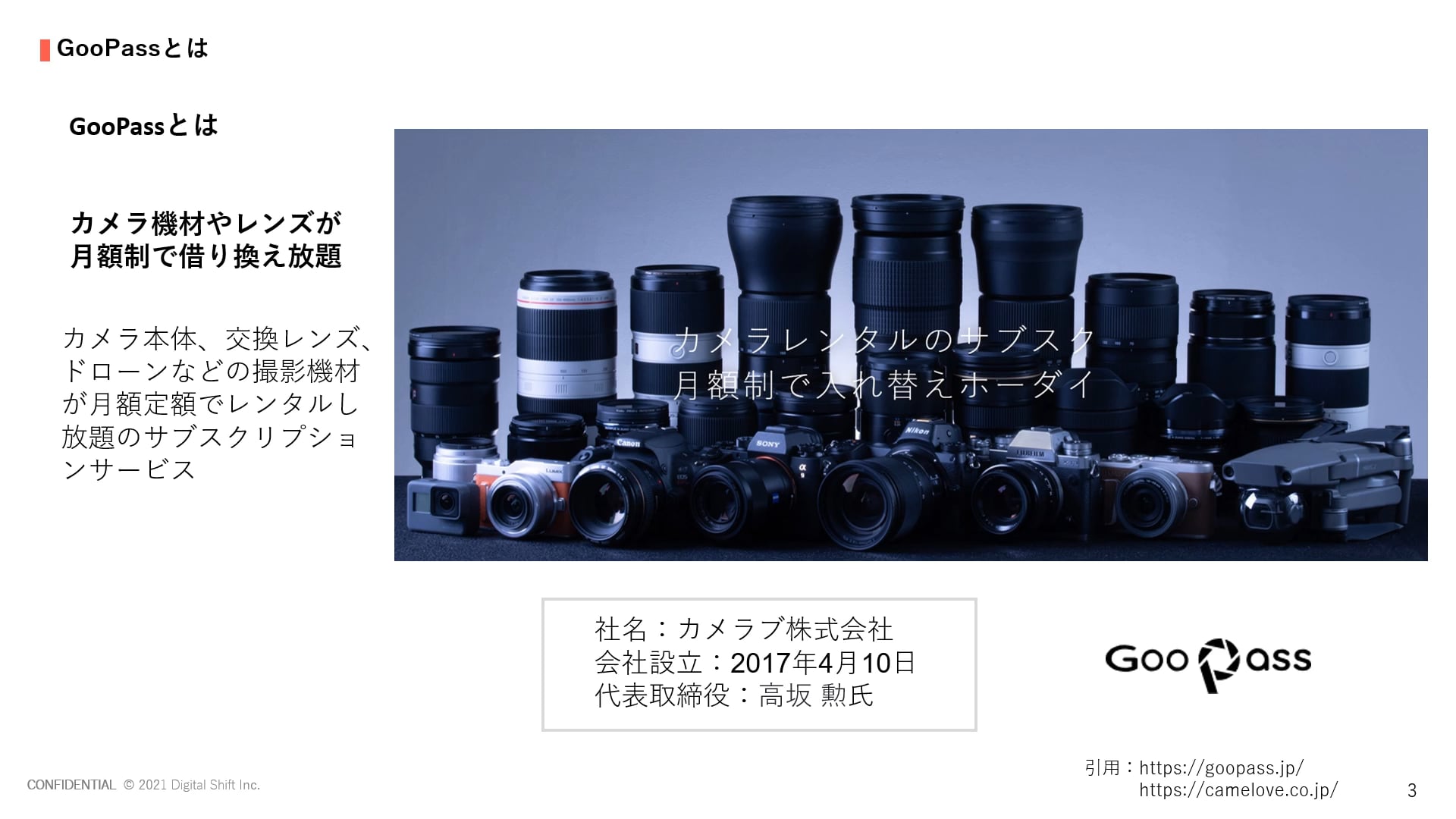 【サブスクビジネス事例】カメラ機材やレンズのサブスクリプション「GooPass」