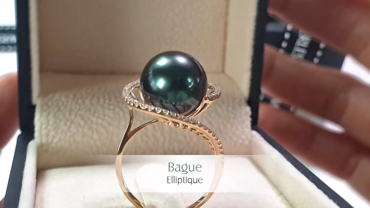 Anello Elliptique - Oro Giallo & Perla di Tahiti 12/13mm | Gemperles