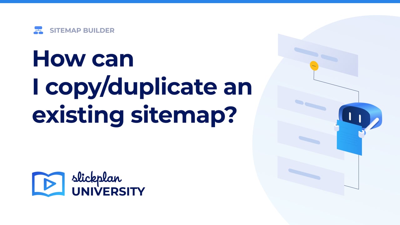 How can I copyduplicate an existing sitemap