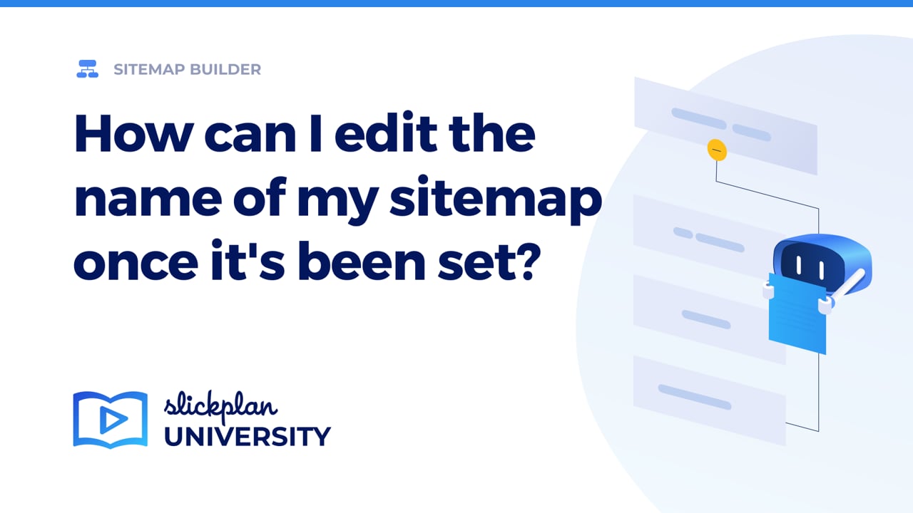 How can I edit the name of my sitemap once it's been set?