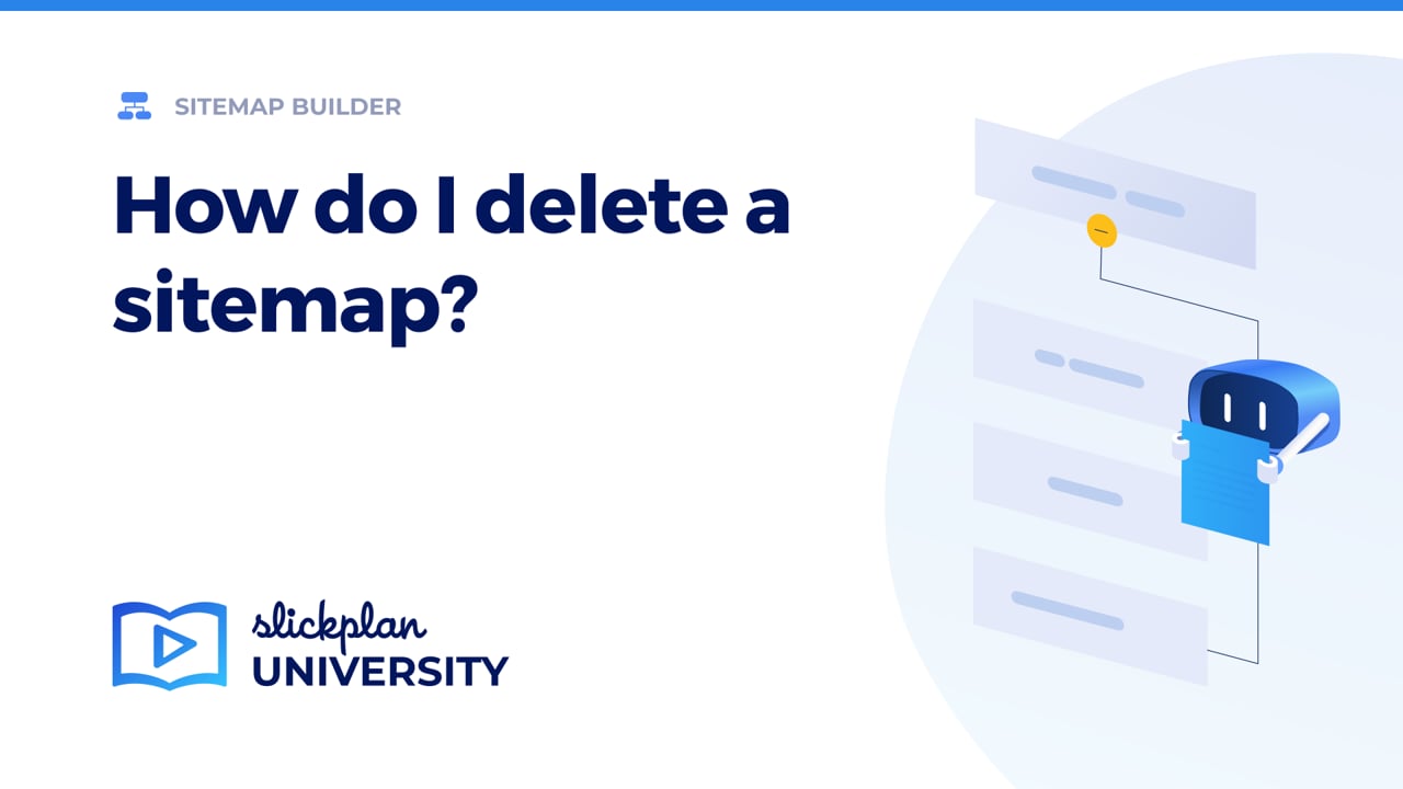 How do I delete a sitemap?