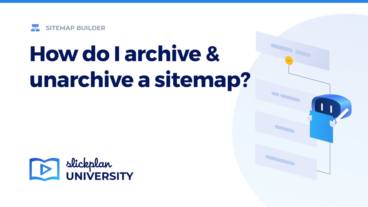How do I archive & unarchive a sitemap?