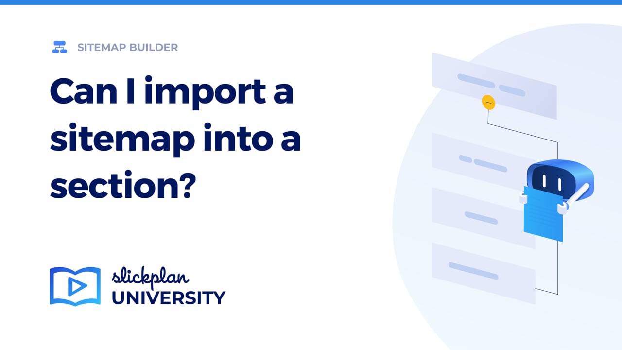 Can I import a sitemap into a section?