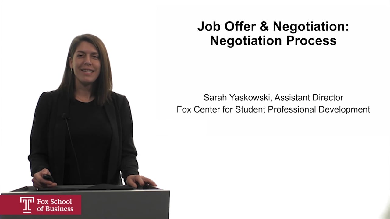 Job Offer & Negotiation: Negotiation Process