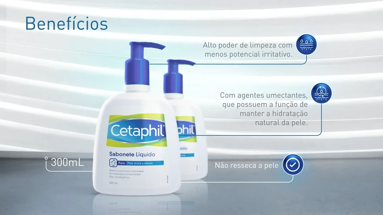 Sabonete Liquido Para o Rosto Cetaphil 300ml