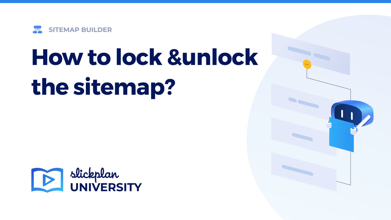 How to lock & unlock the sitemap?
